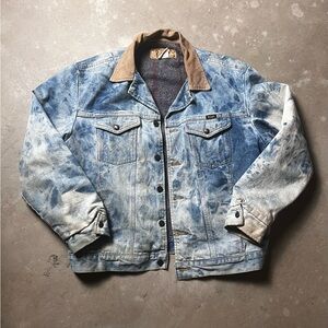 Vintage wrangler Denim Jacket with Brown Collar